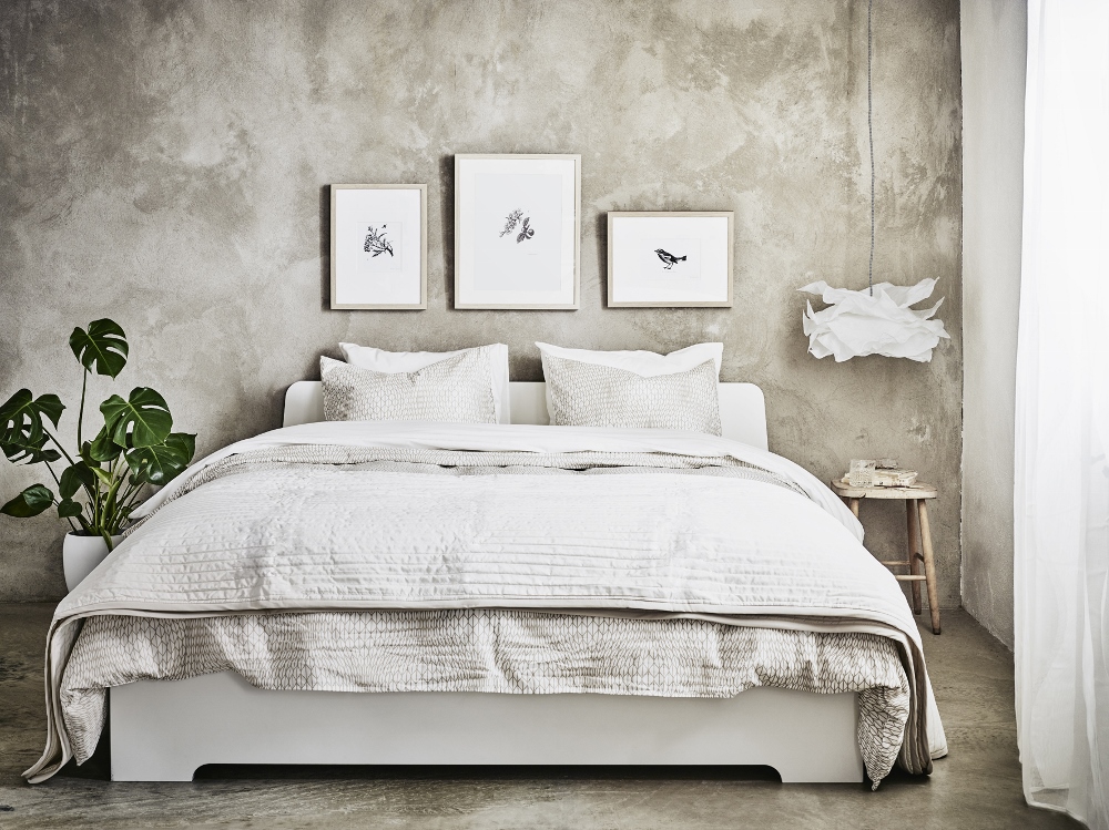 Slaapkamer met Oosterse invloeden - IKEA bed ASKVOLL