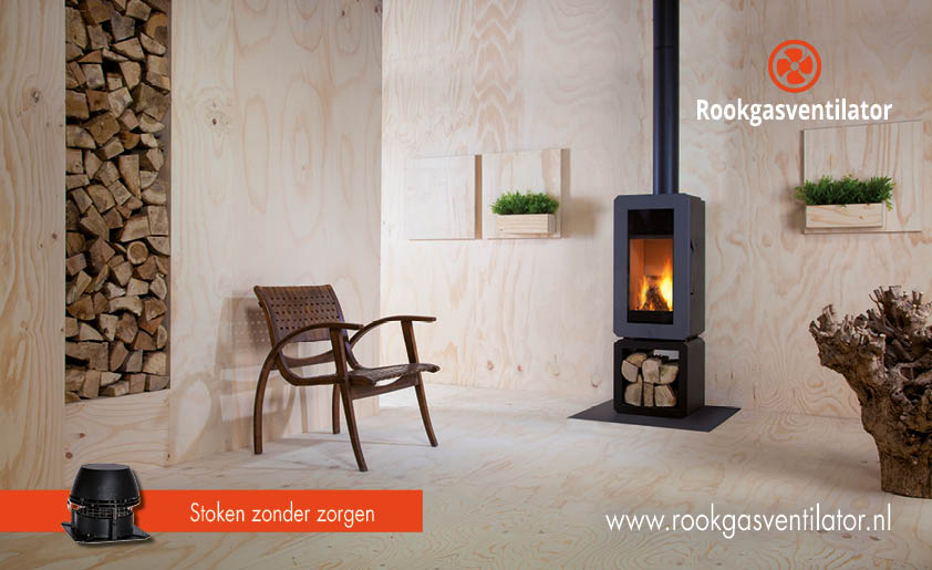 Rookgasventilator RSHT voor houthaarden