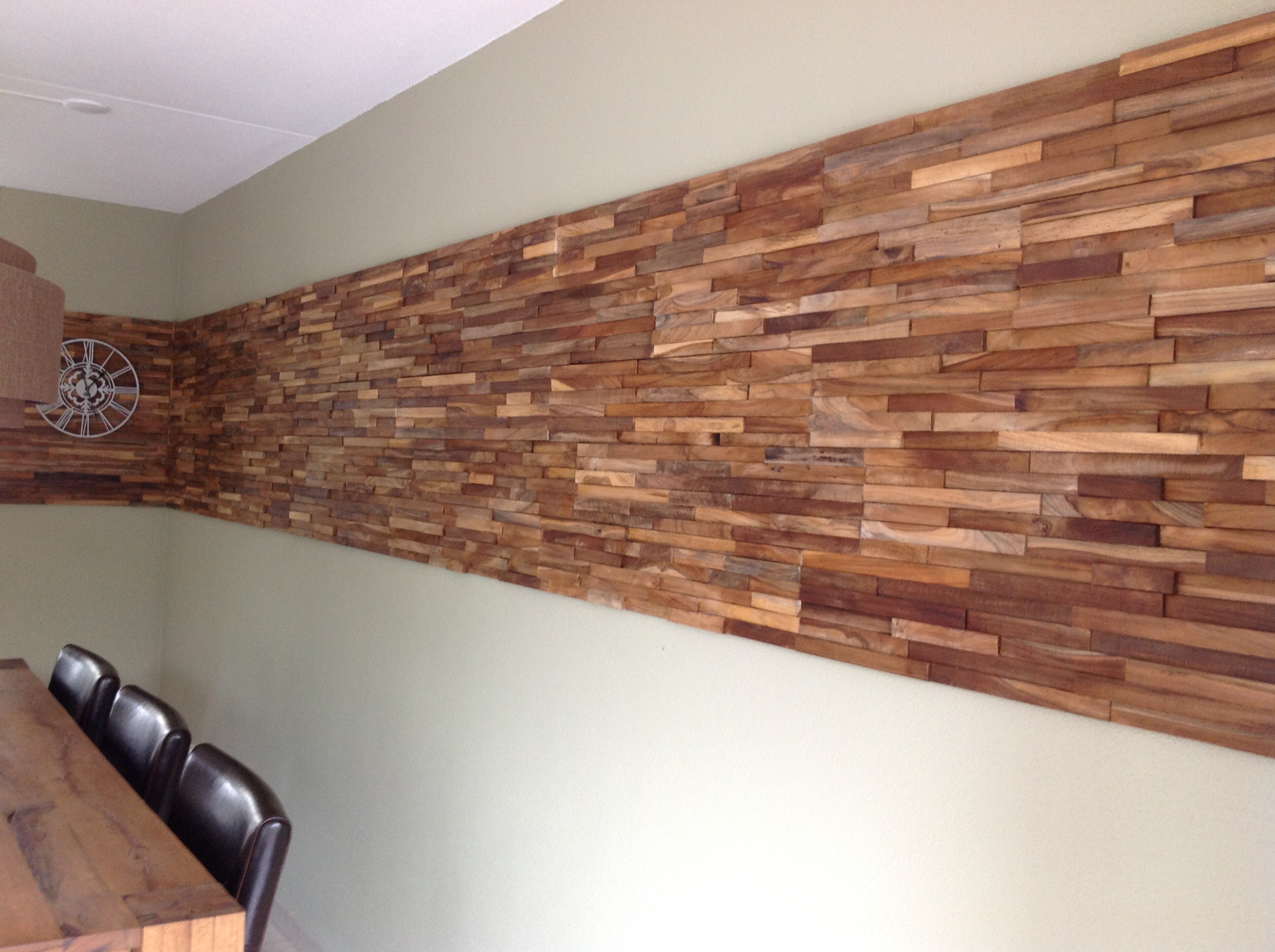 Teak wall strips wallcladding