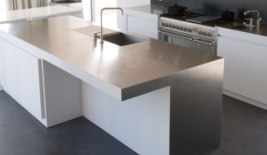 Dekker keukenblad roestvrij staal (rvs)