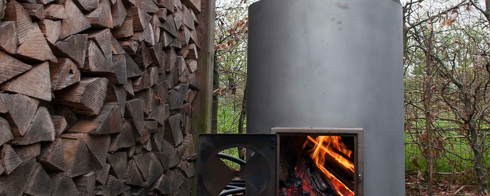 Storvatt houtgestookte zwembadverwarming