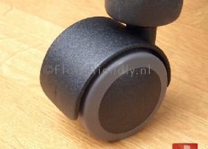 Floorfriendly Zwenkwiel met zachte mantel, 50cm - Floorfriendly