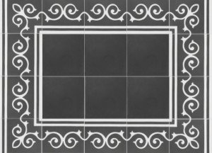 Designtegels Portugese cementtegel Egal Negra S800 Gris 