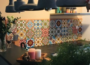 Designtegels Portugese cementtegel Patchwork bonte mix - 
