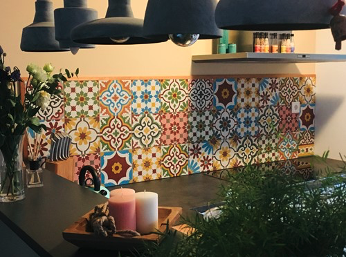 Designtegels Portugese cementtegel Patchwork bonte mix