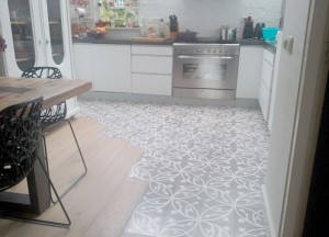 Designtegels Portugese cementtegel VN Oval Gris S7005 - 