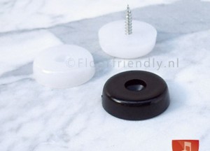 Floorfriendly vloer beschermende kunststof glijder met schroef - Floorfriendly