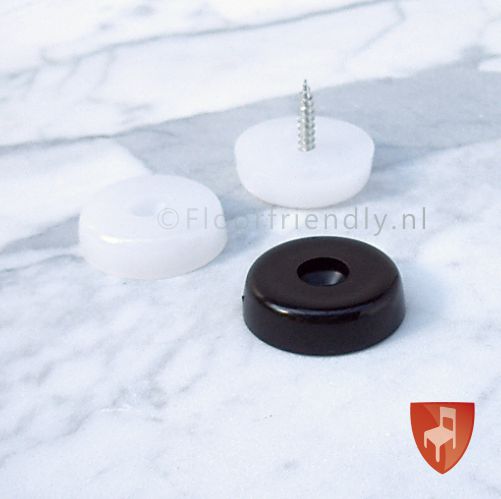 Floorfriendly vloer beschermende kunststof glijder met schroef