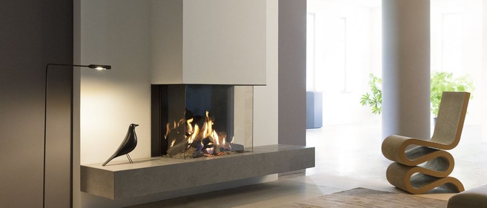 Kalfire GP70/55S gesloten gashaard - 3-zijdig model