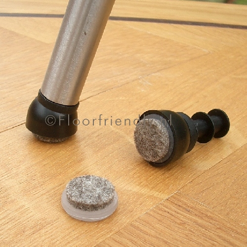 Floorfriendly viltglijder voor schuine stoelpoot 