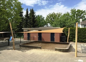 Schaduwdoek boven zandbak