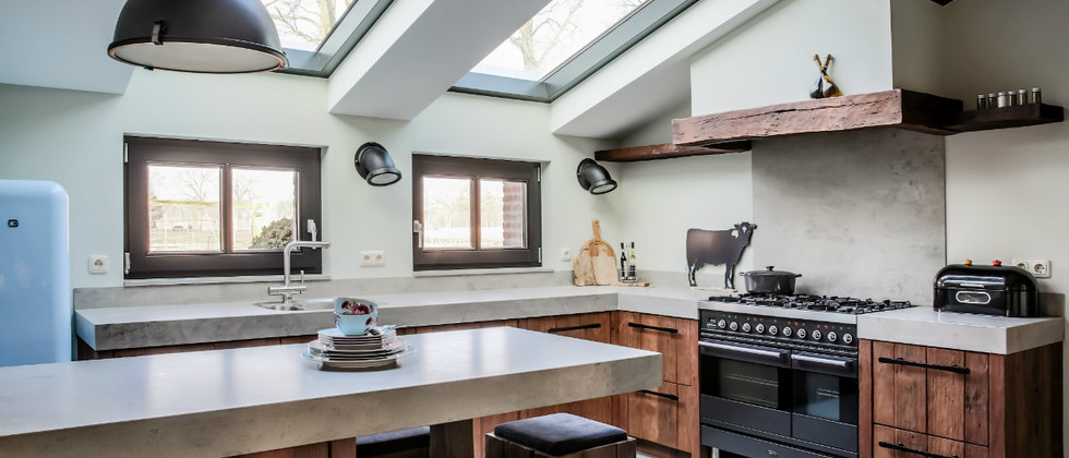 Mereno landelijke houten keuken Worchester oud hout