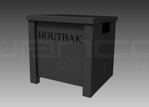 Houtbak klein met deksel - JAcobus