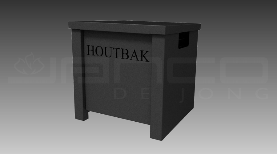 Houtbak klein met deksel