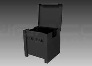 Houtbak klein met deksel