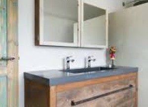 RestyleXL badkamermeubel van oud eiken en beton