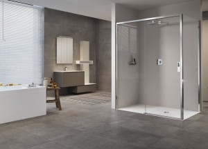 Opera douchewand met soft opening &amp; closing schuifdeuren - Novellini