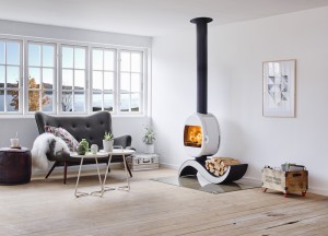 Scan 66 houtkachel in mat groen