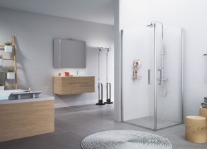 Novellini douche met hoekinstap - Novellini