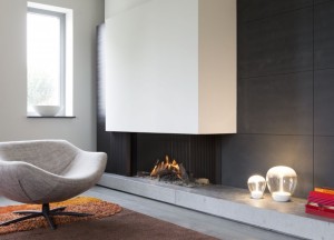 Kalfire GP110/55C gesloten gashaard - hoekmodel - Kalfire Fireplaces