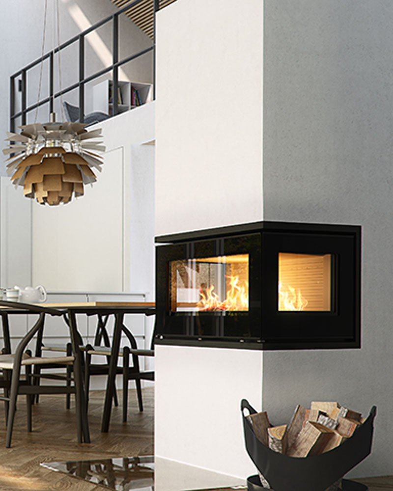 R-500 inbouwhaard hout | Attika