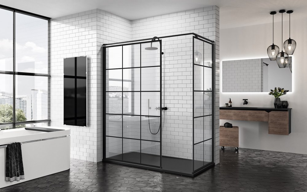 Kuadra H met zwart lijnenmotief