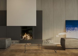 Kalfire GP65/75C gesloten gashaard - hoekmodel - Kalfire Fireplaces