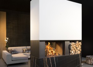 Kalfire W80/52T gesloten houthaard - tunnelmodel - Kalfire Fireplaces