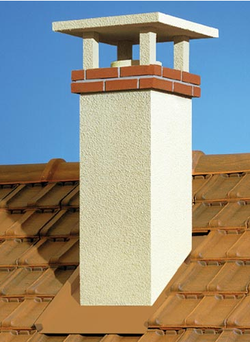 Vierkante schoorsteen nieuwbouw