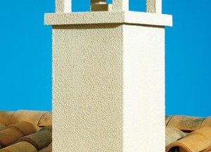 Vierkante schoorsteen nieuwbouw