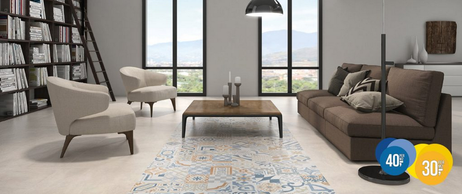 Vloerkleed van Decor tegels