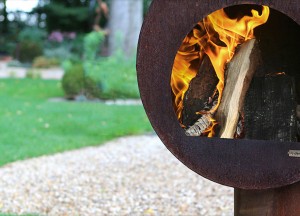 Tuinhaard met dubbele achterwand