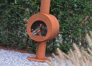 Tuinhaard met dubbele achterwand