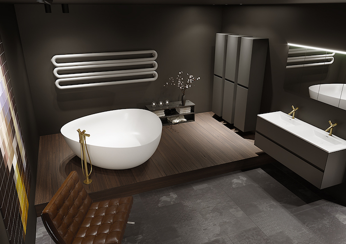 Oviedo vrijstaand solid surface bad