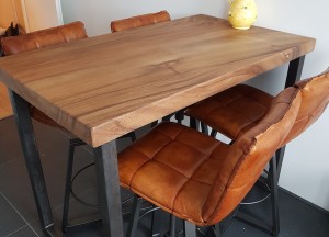 Teakhouten suar boomstamtafel