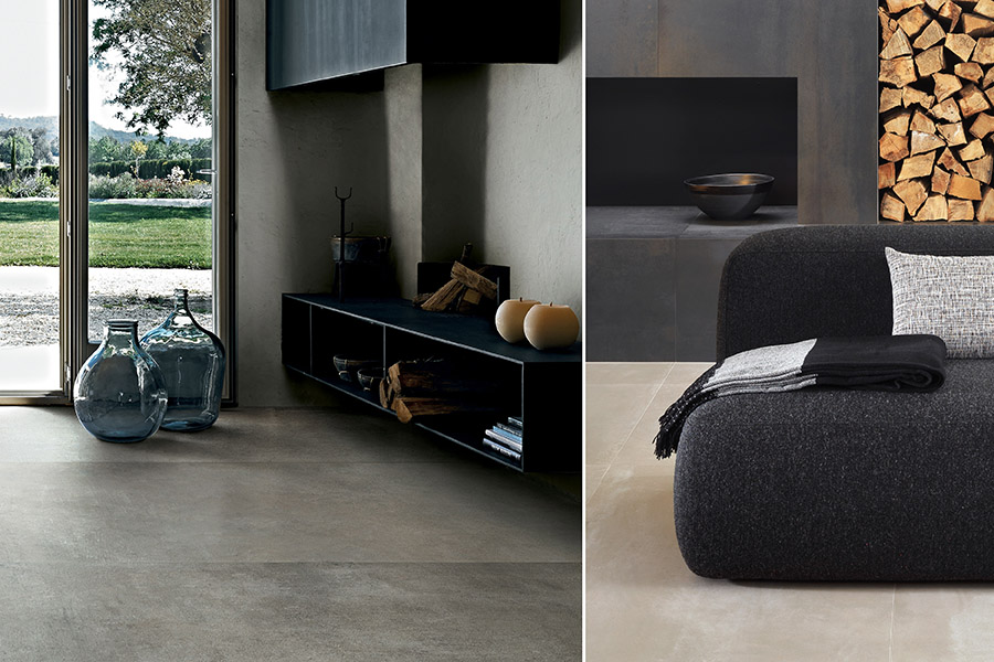 Grote vloertegels met rijk kleurenpalet