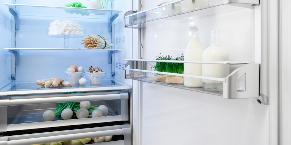 Koelkast met wit aluminium interieur