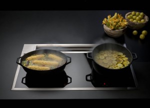 Kookplaat met geintegreerde afzuiging