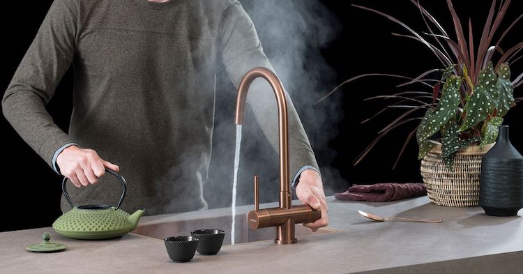 Kokend waterkraan bespaart