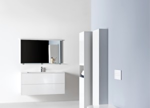 Badkamermeubel in glanzend en mat wit - LAUFEN