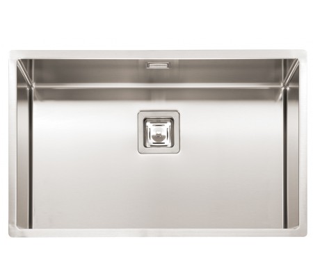 RVS spoelbak in blad verzonken