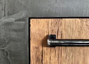 Oud eiken keuken met beton stuc