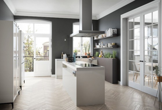 Design keuken met slank kookeiland - SieMatic