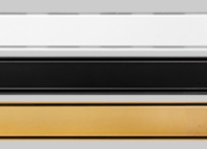 Gekleurde douchegoot zwart wit & goud | ACO ShowerDrain