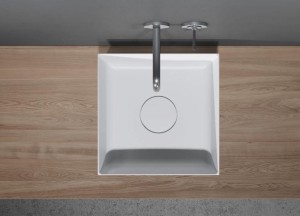 Vierkante waskom solid surface