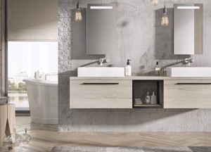 Badkamer met dubbele wastafel | mijn bad in stijl - mijn bad in stijl