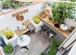 Portugese cementtegels voor buitenkeuken - 