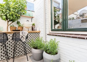 Portugese cementtegels voor buitenkeuken