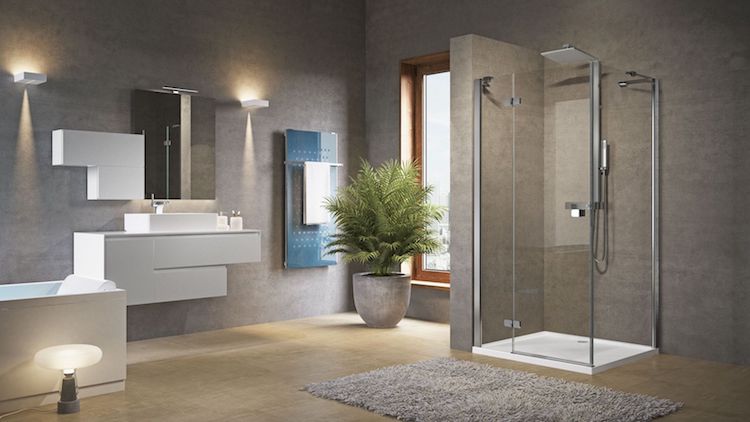 Eenvoudige en strakke douchewand