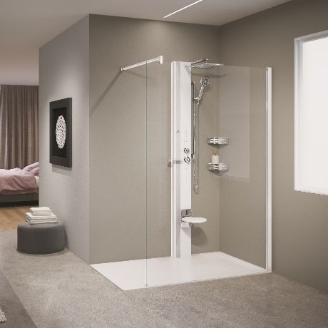 Douchepaneel met zitje